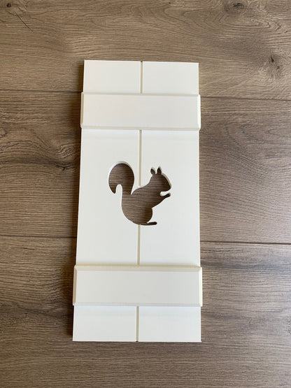 Woodland Squirrel Exterior Shutters, Sold Individually - High Springs Shutter Company