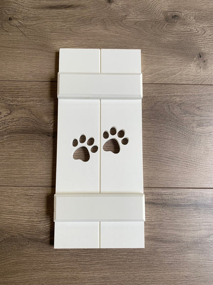 Paw Print Exterior Shutter, Sold Individually High Springs Shutter Company